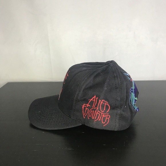 Alien Encounter Disney Vintage Black Red Snapback Hat Cap Made In USA Rare! - Picture 4 of 6